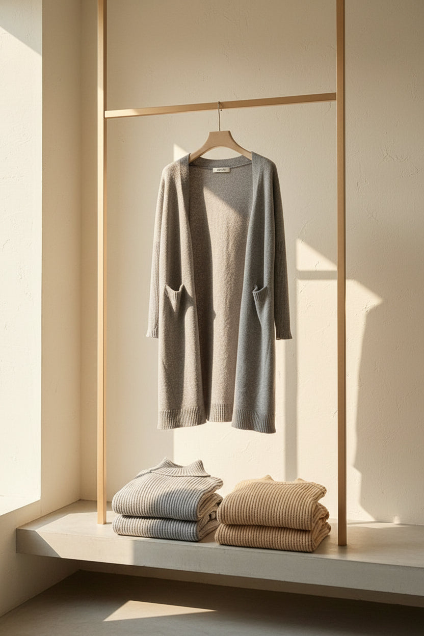 Relaxed Knit Cardigan — Detail View 4