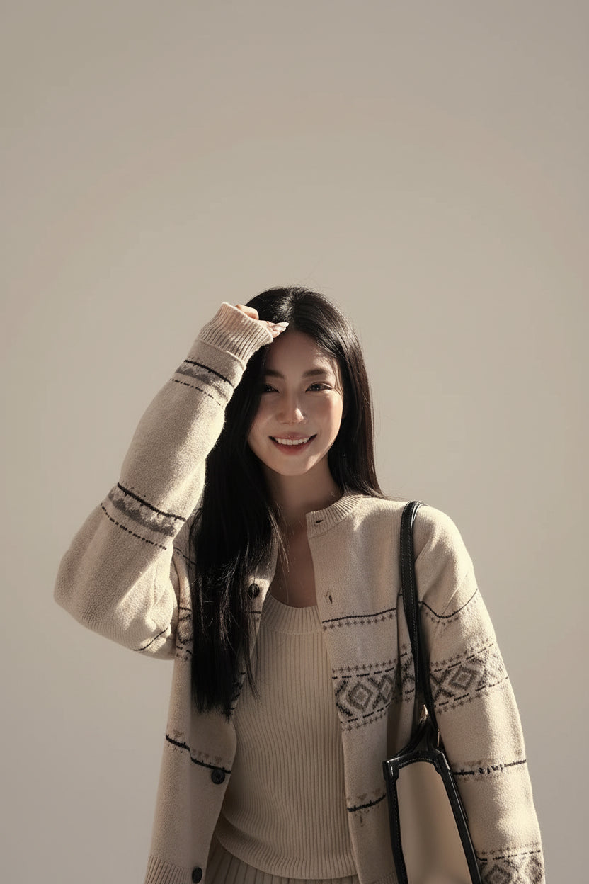 Fair Isle Knit Cardigan