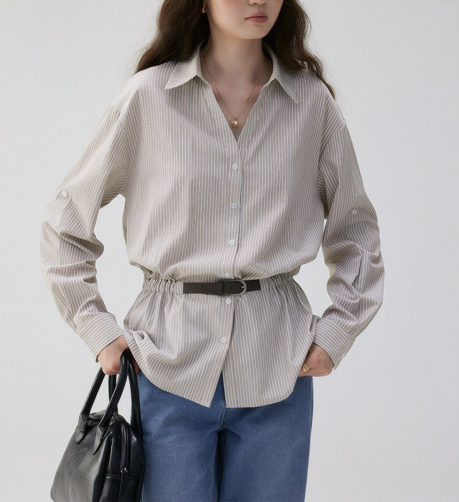 ELNOVÉ Pascale Striped Shirt