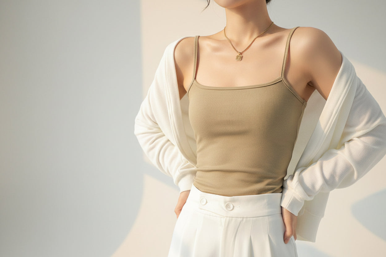 ELNOVÉ Ribbed Knit Layering Camisole