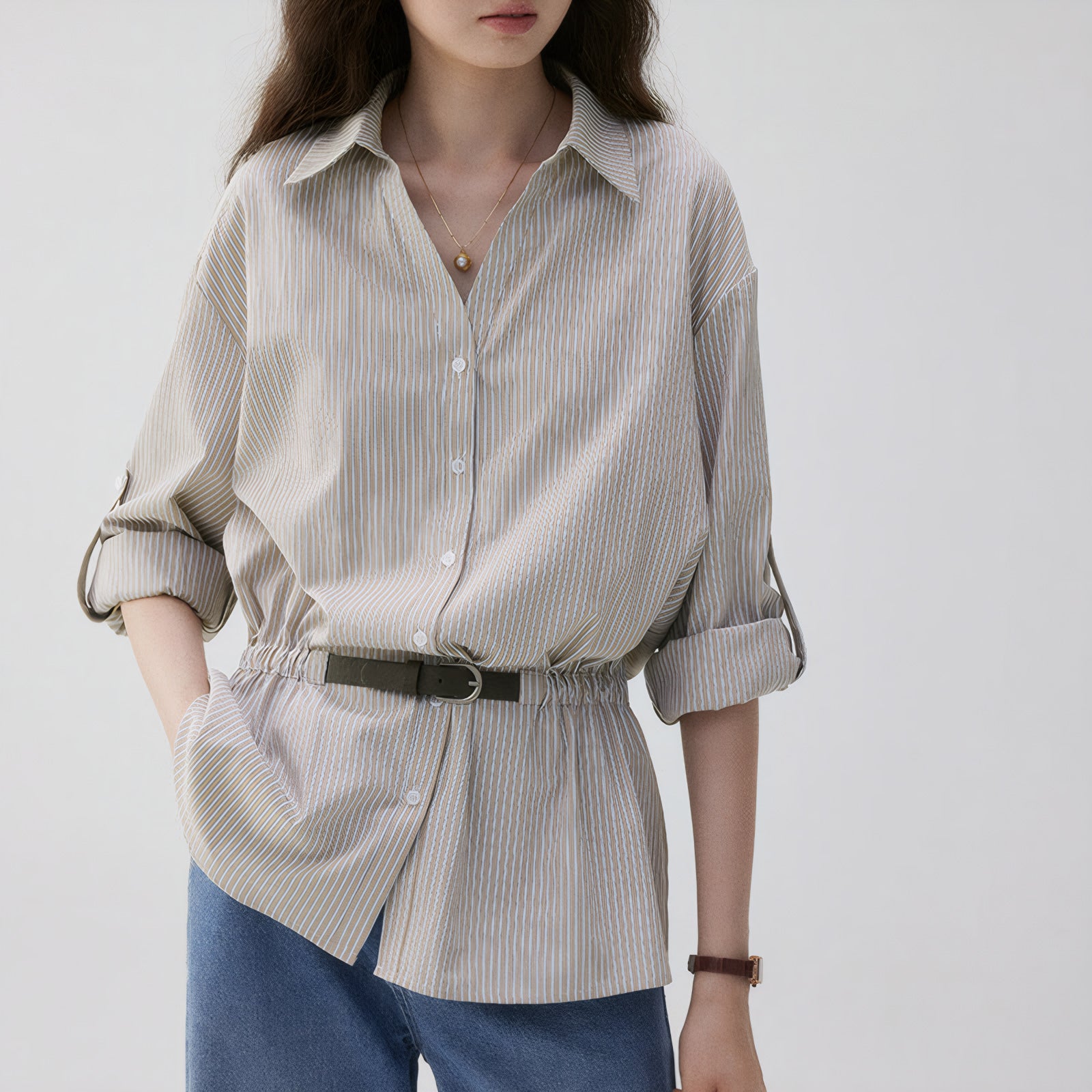 ELNOVÉ Pascale Striped Shirt