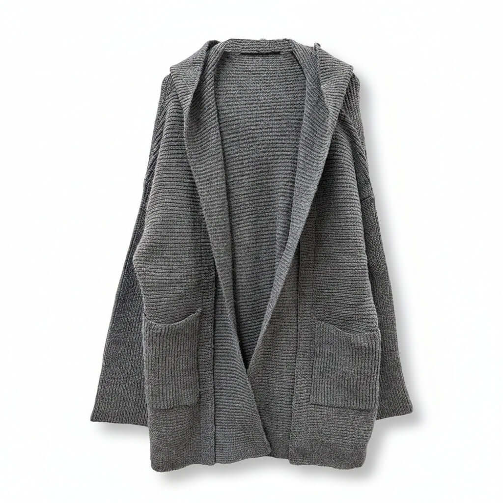 Héloïse Hooded Ribbed Knit Sweater