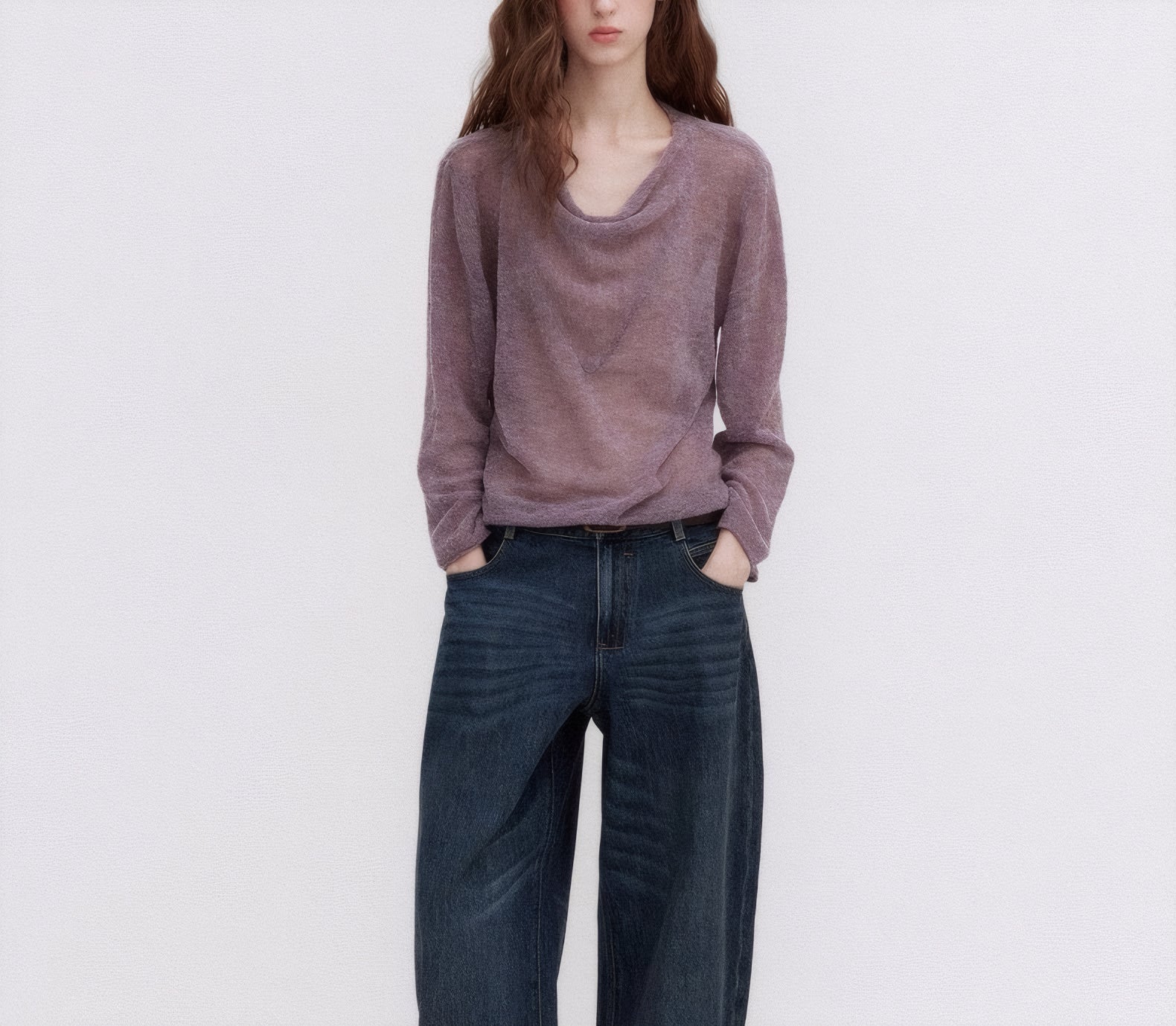 ELNOVÉ Mélanie Deep U-Neck Merino Sweater