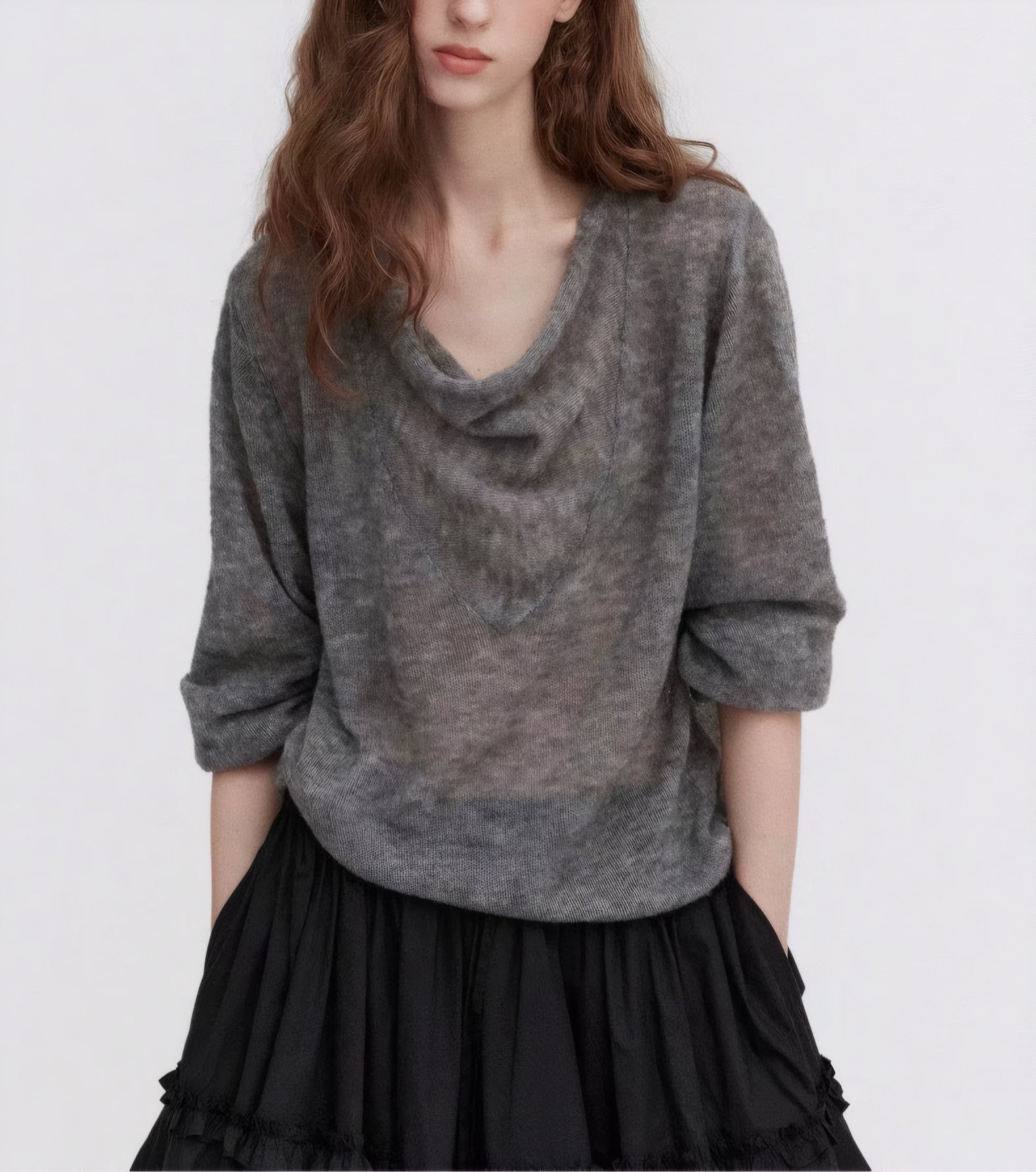 ELNOVÉ Mélanie Deep U-Neck Merino Sweater