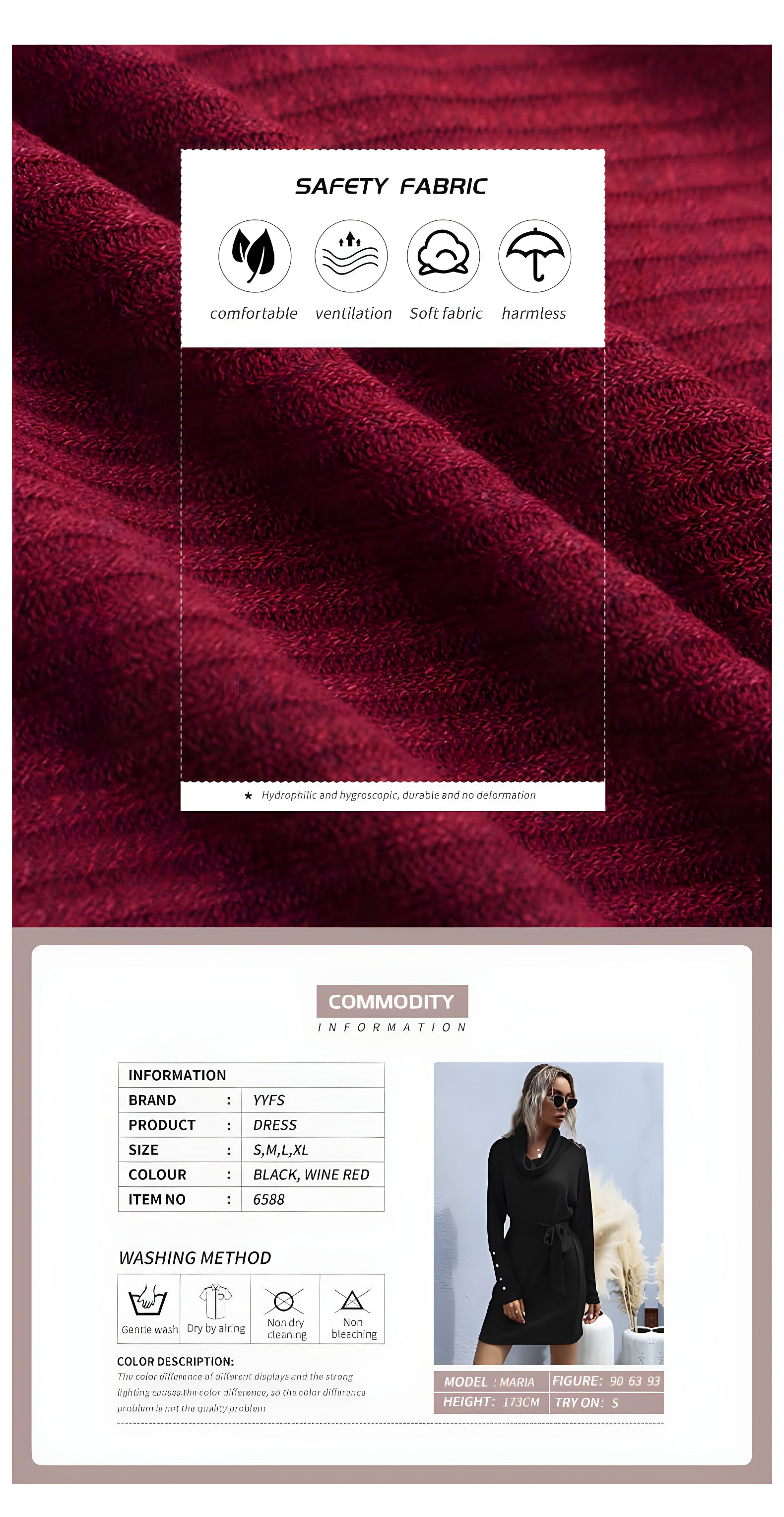 Madeleine Turtleneck Knit Midi Dress