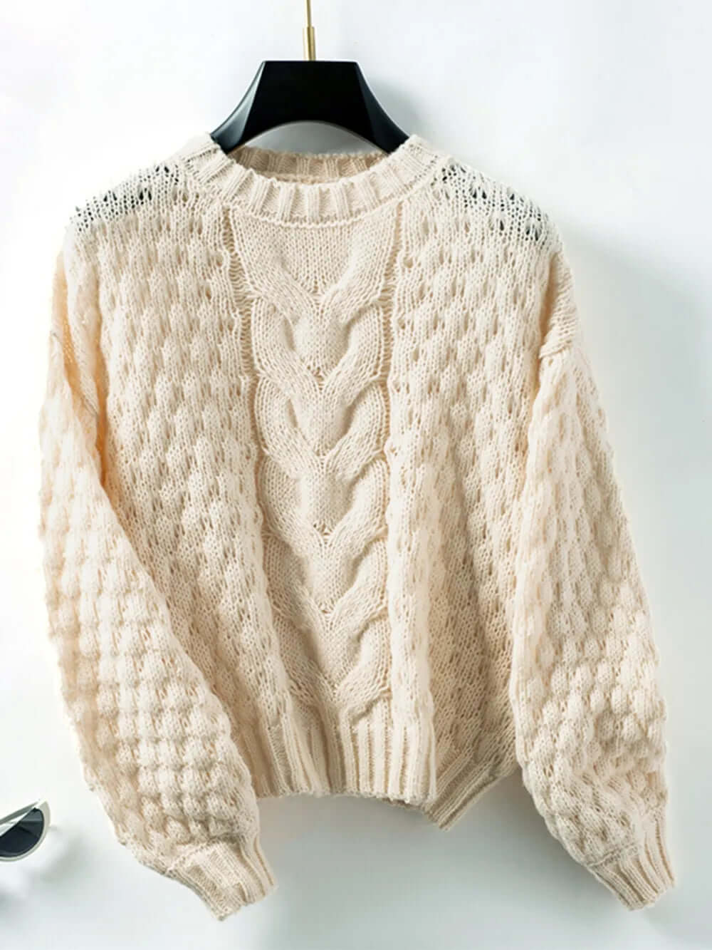 Sophie Cable-Knit Crewneck Sweater