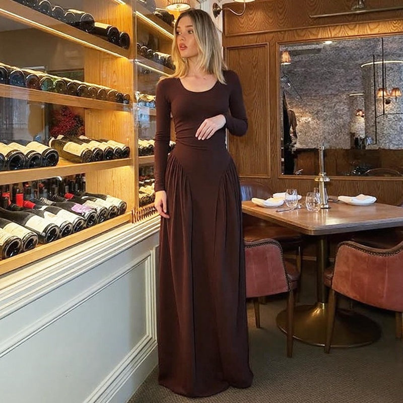 ELNOVÉ Marine U-Neck Dress