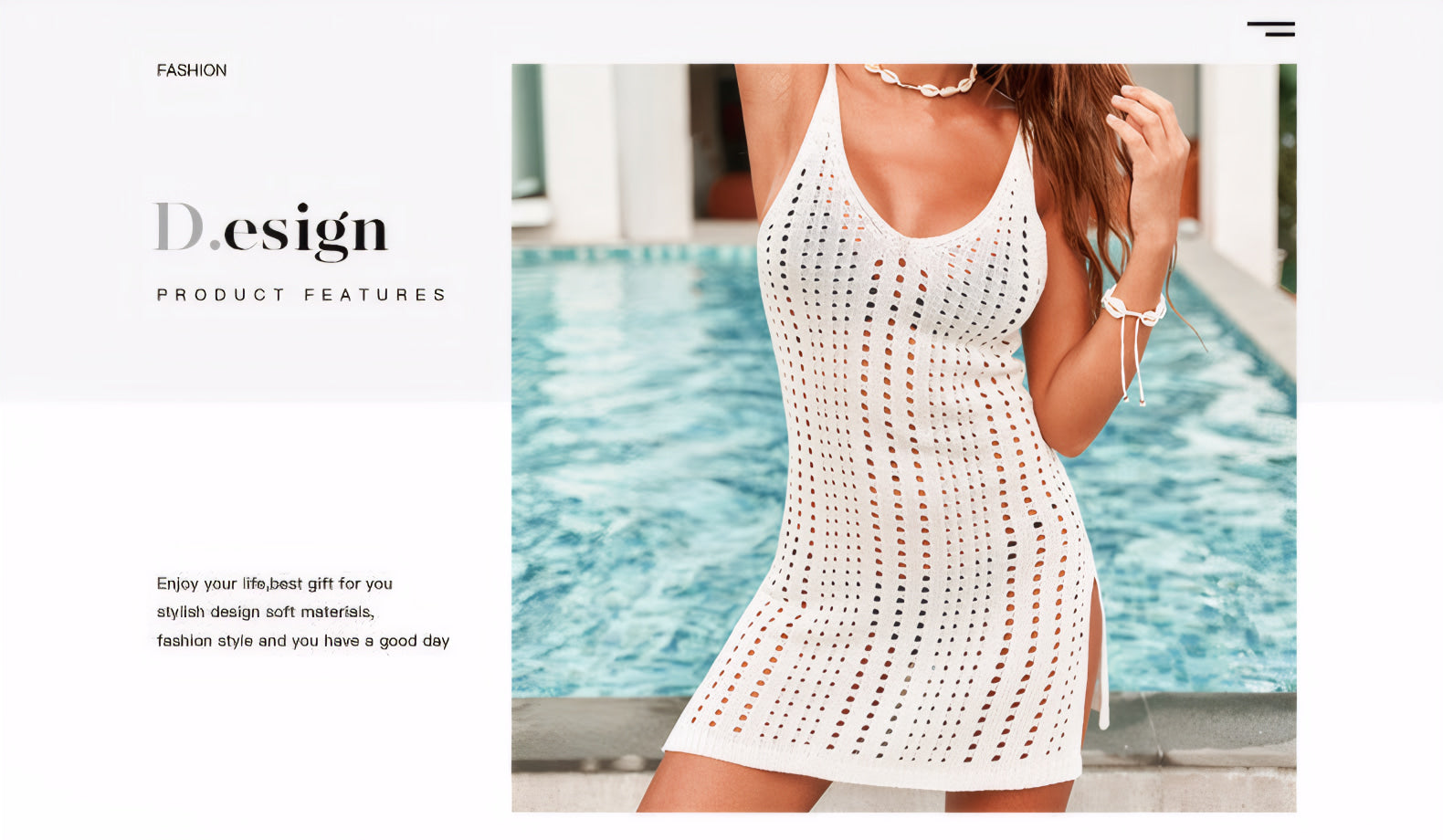 durchbrochenes Strandkleid