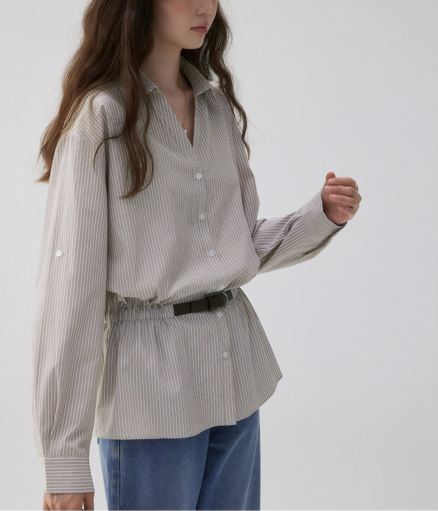 ELNOVÉ Pascale Striped Shirt
