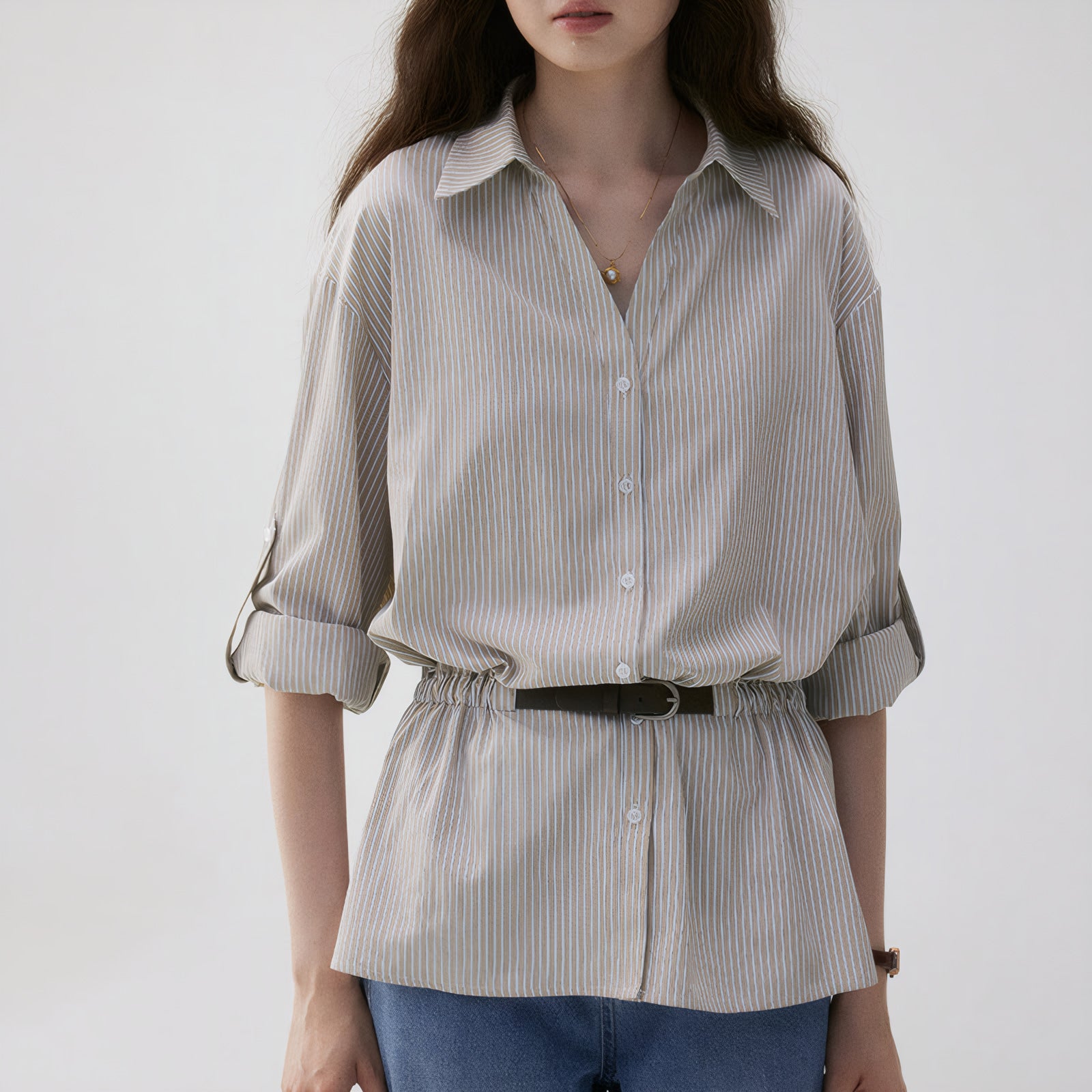 ELNOVÉ Pascale Striped Shirt