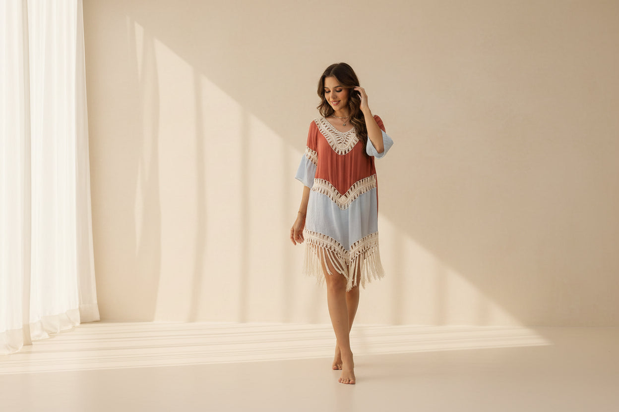 ELNOVÉ Crochet Beach Cover-Up