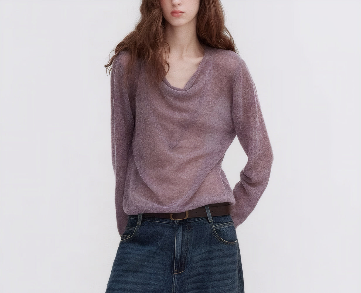 ELNOVÉ Mélanie Deep U-Neck Merino Sweater