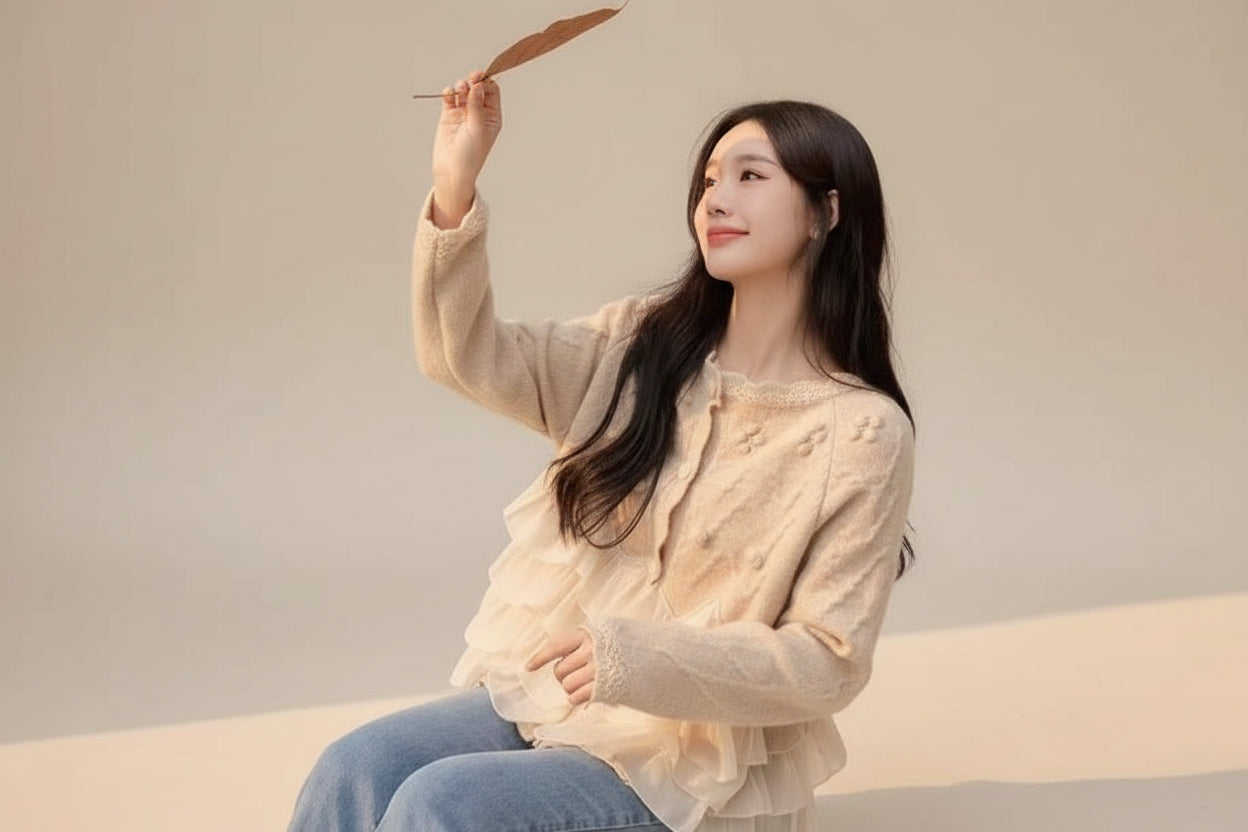 Mohair Knit Cardigan — View 5