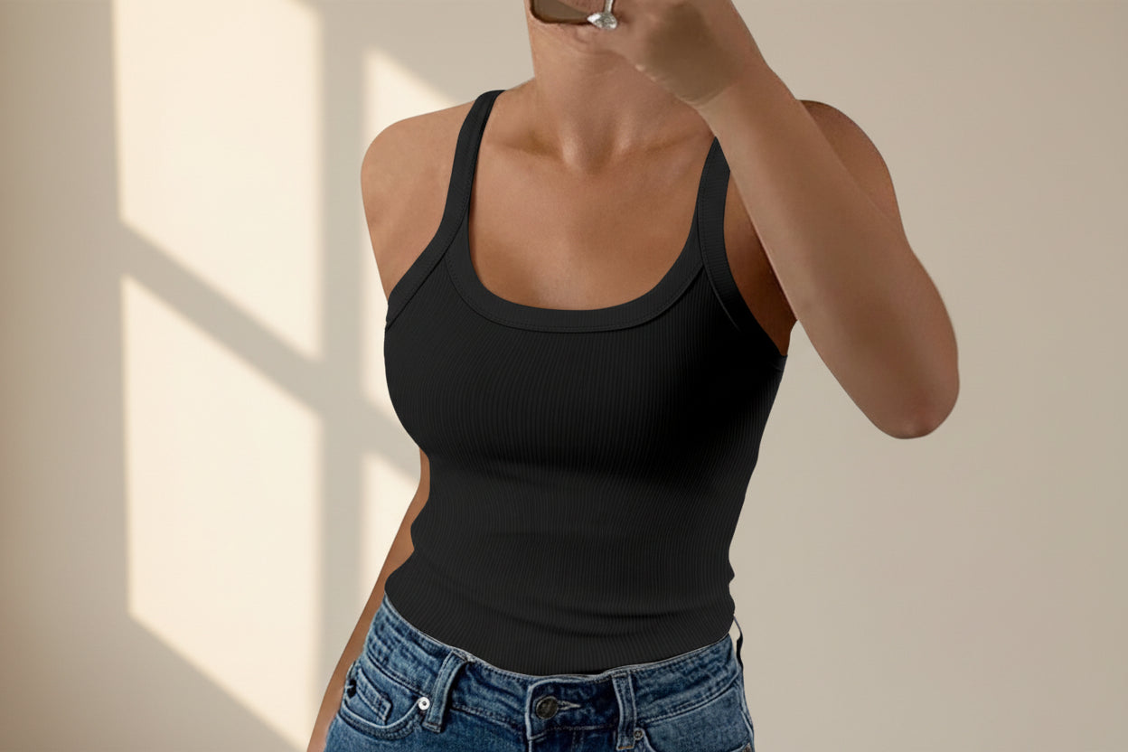 ELNOVÉ Ribbed Knit Camisole