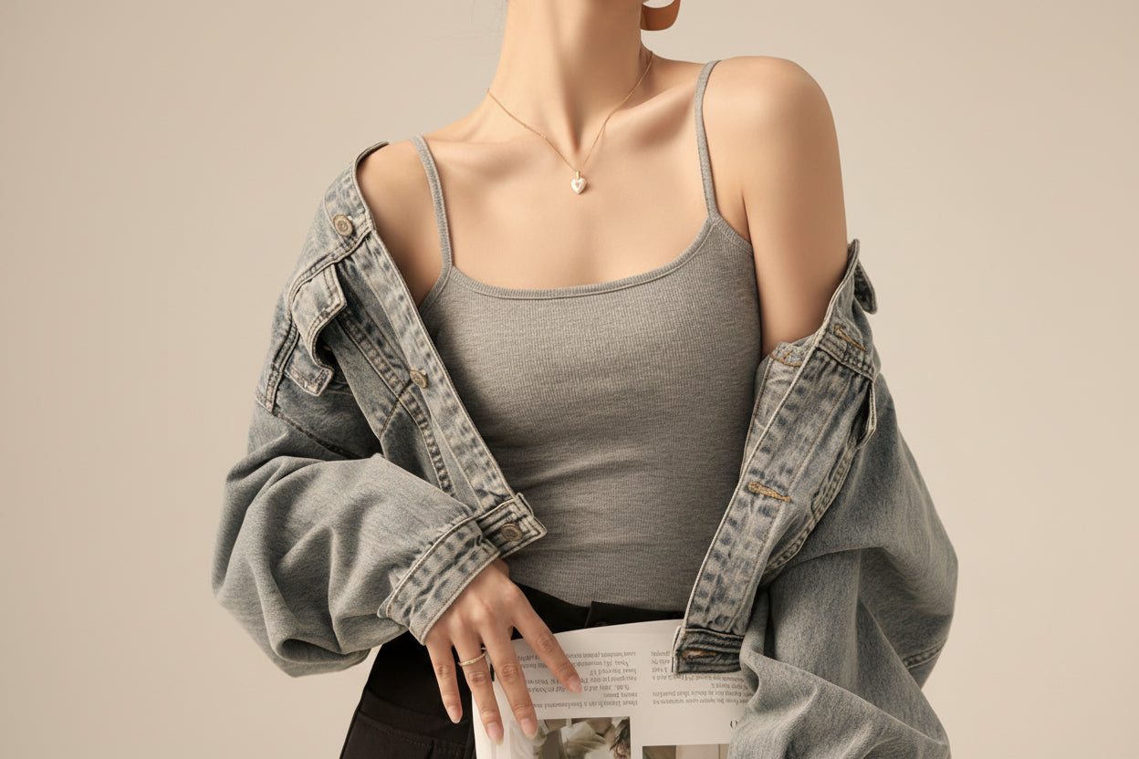 ELNOVÉ Ribbed Knit Layering Camisole