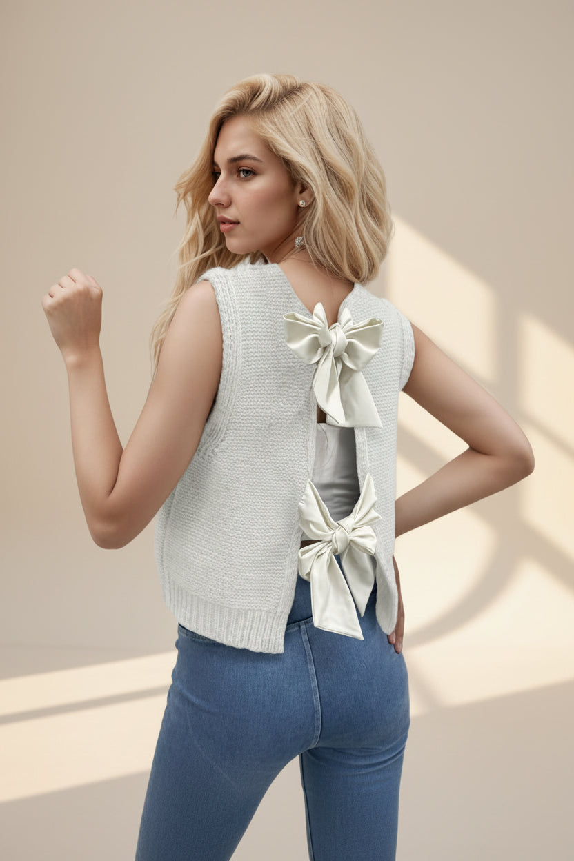 Bow Knit Cardigan — View 8