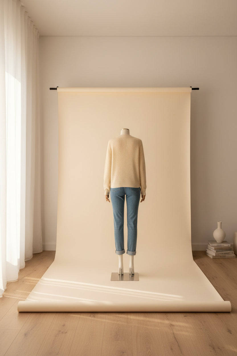 Chiffon-Trim Knit Cardigan Coat — Detail View 3