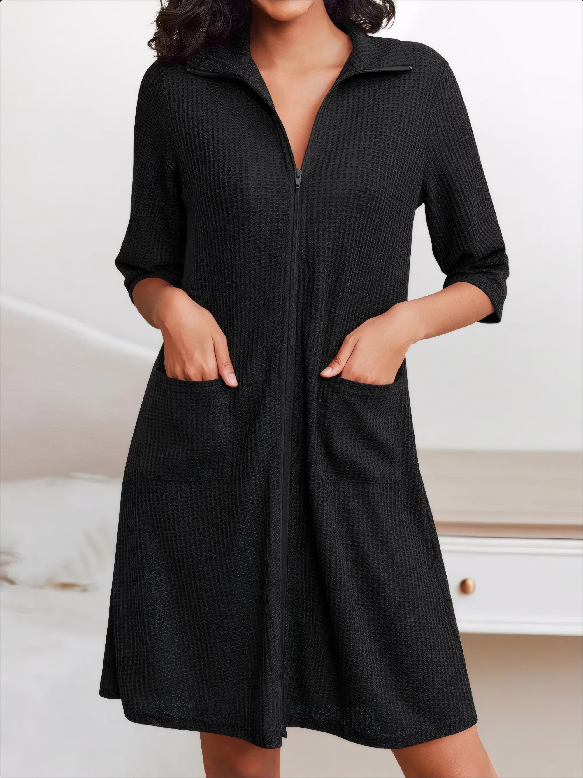 ELNOVÉ Sylvie Vestido de Punto Gofrado - Vestido de punto