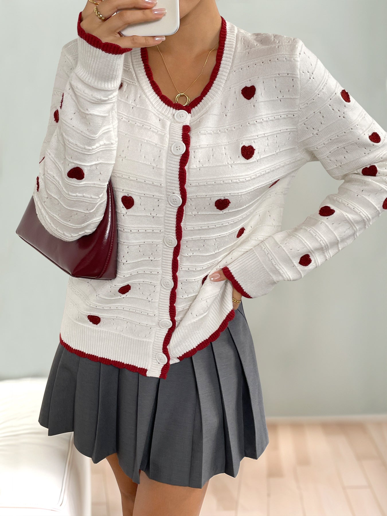 ELNOVÉ Sabine Cardigan Jacquard