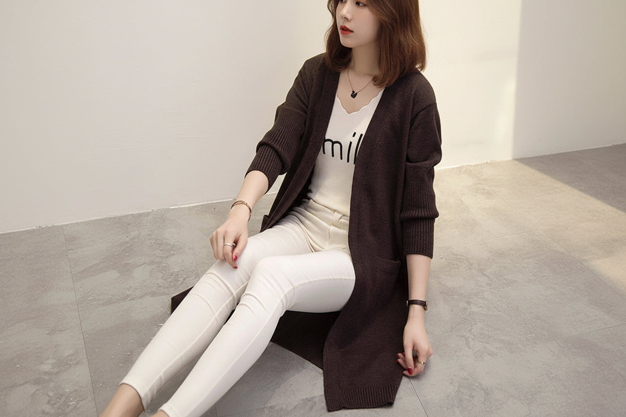 Relaxed Knit Cardigan — Detail View 6