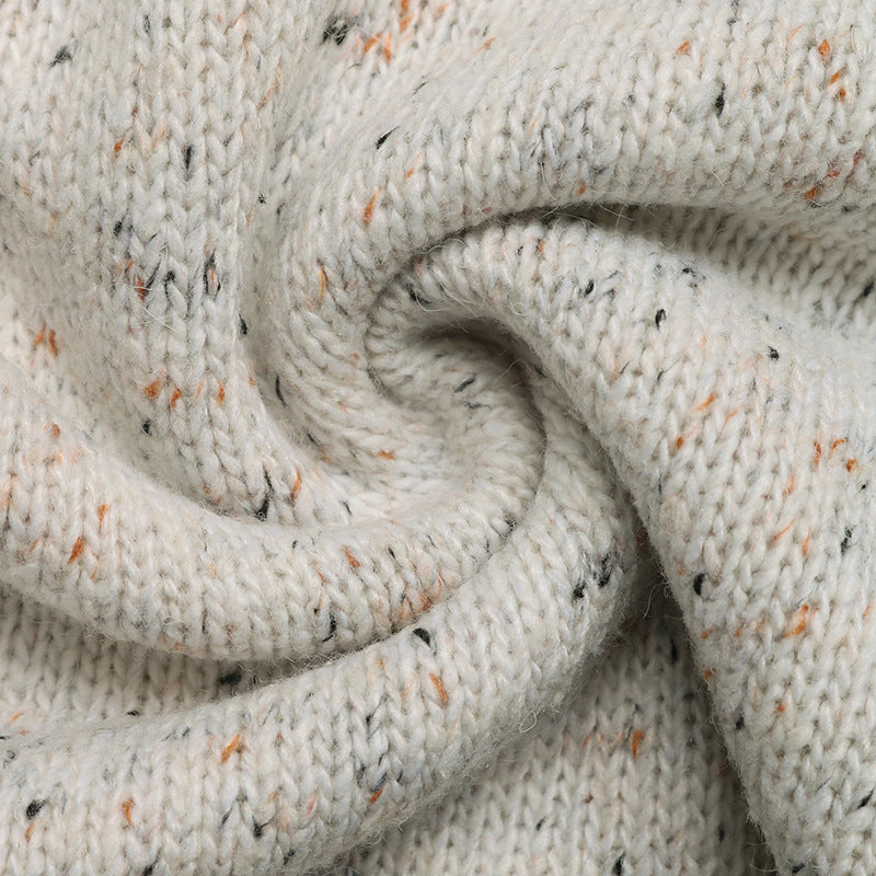 color-block knit cardigan