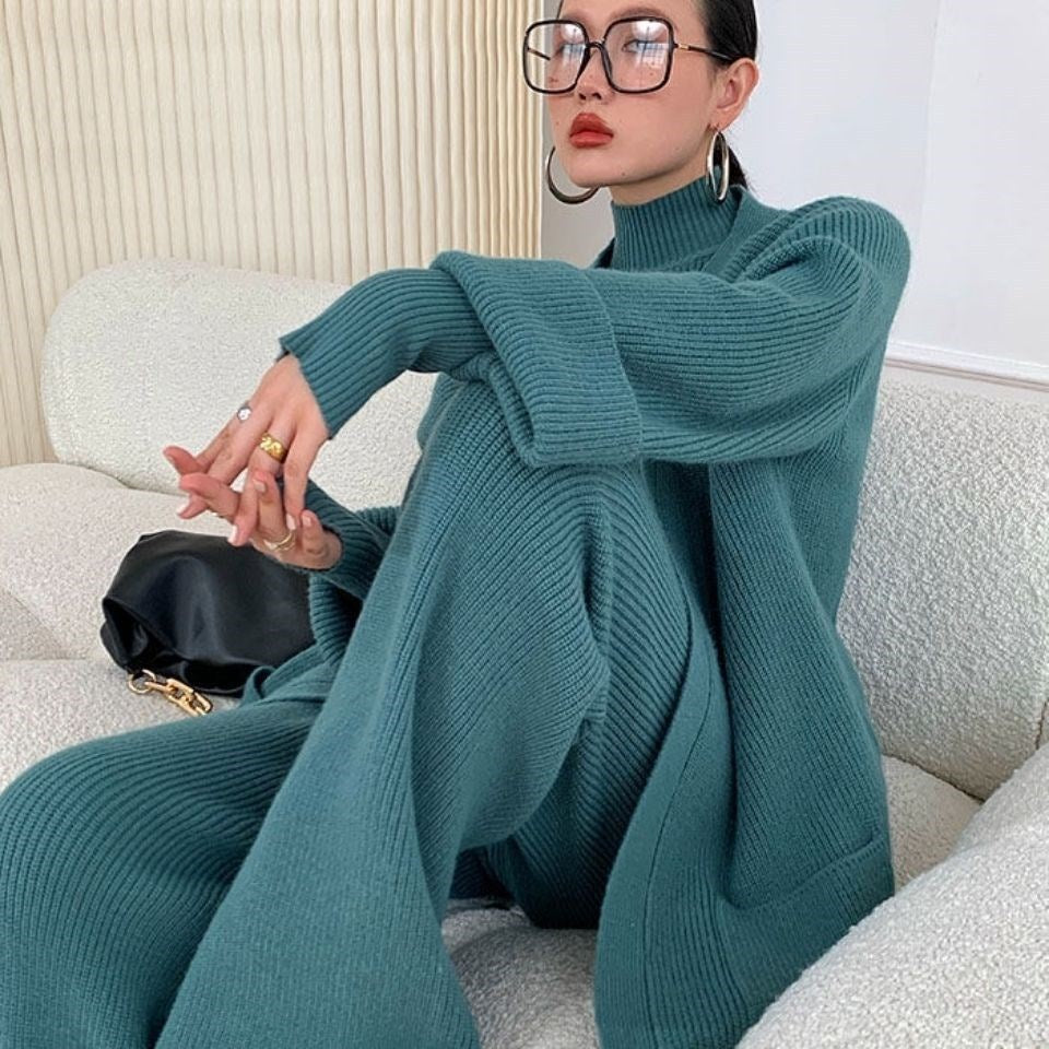 ELNOVÉ Aline Cashmere-Stitch Knit Set