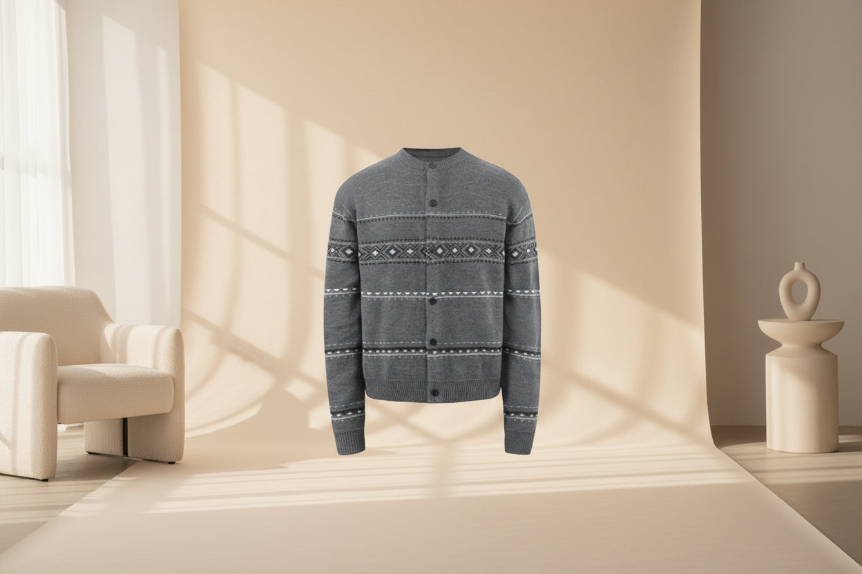 Fair Isle Knit Cardigan