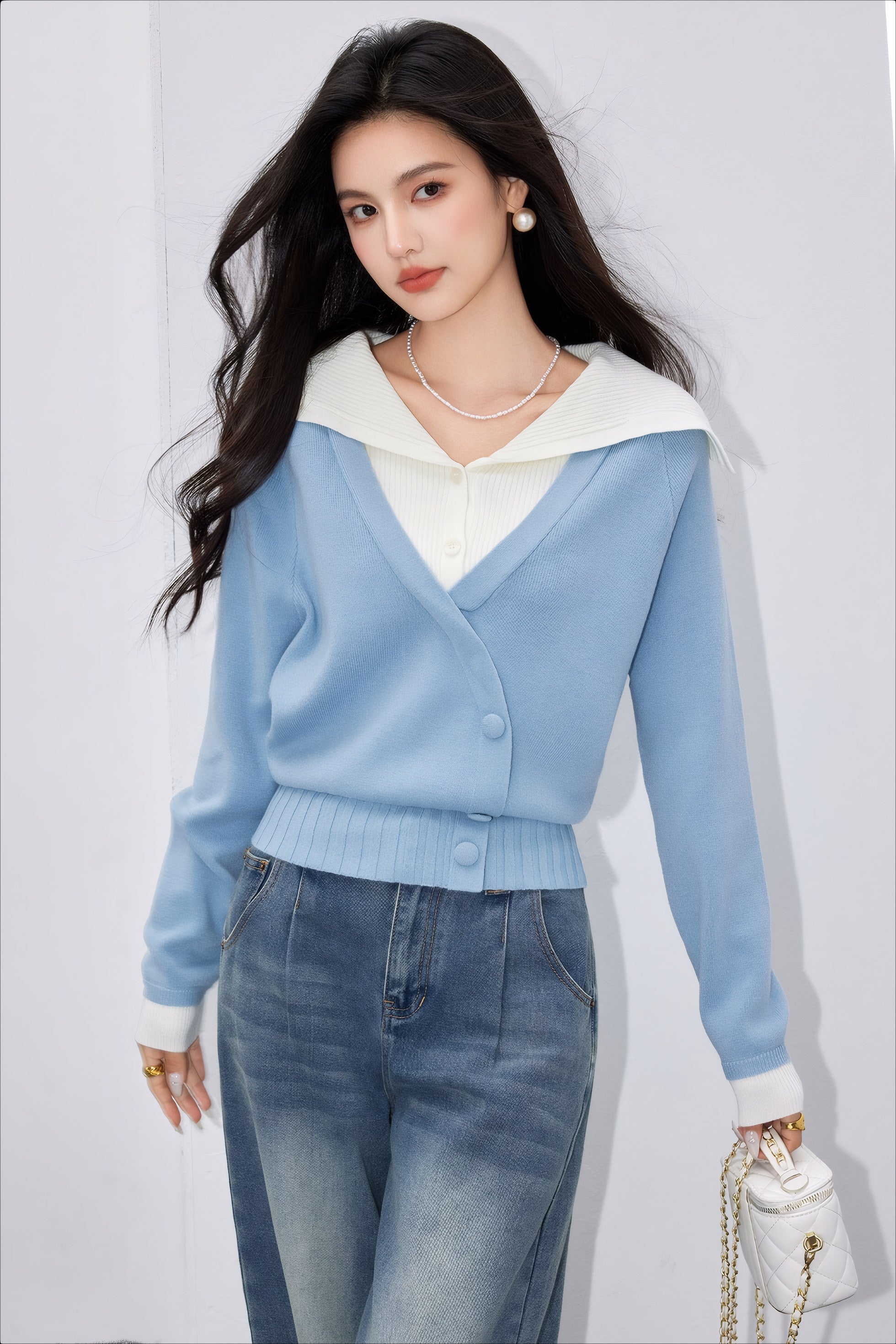 ELNOVÉ Margot Farbblock-Pullover