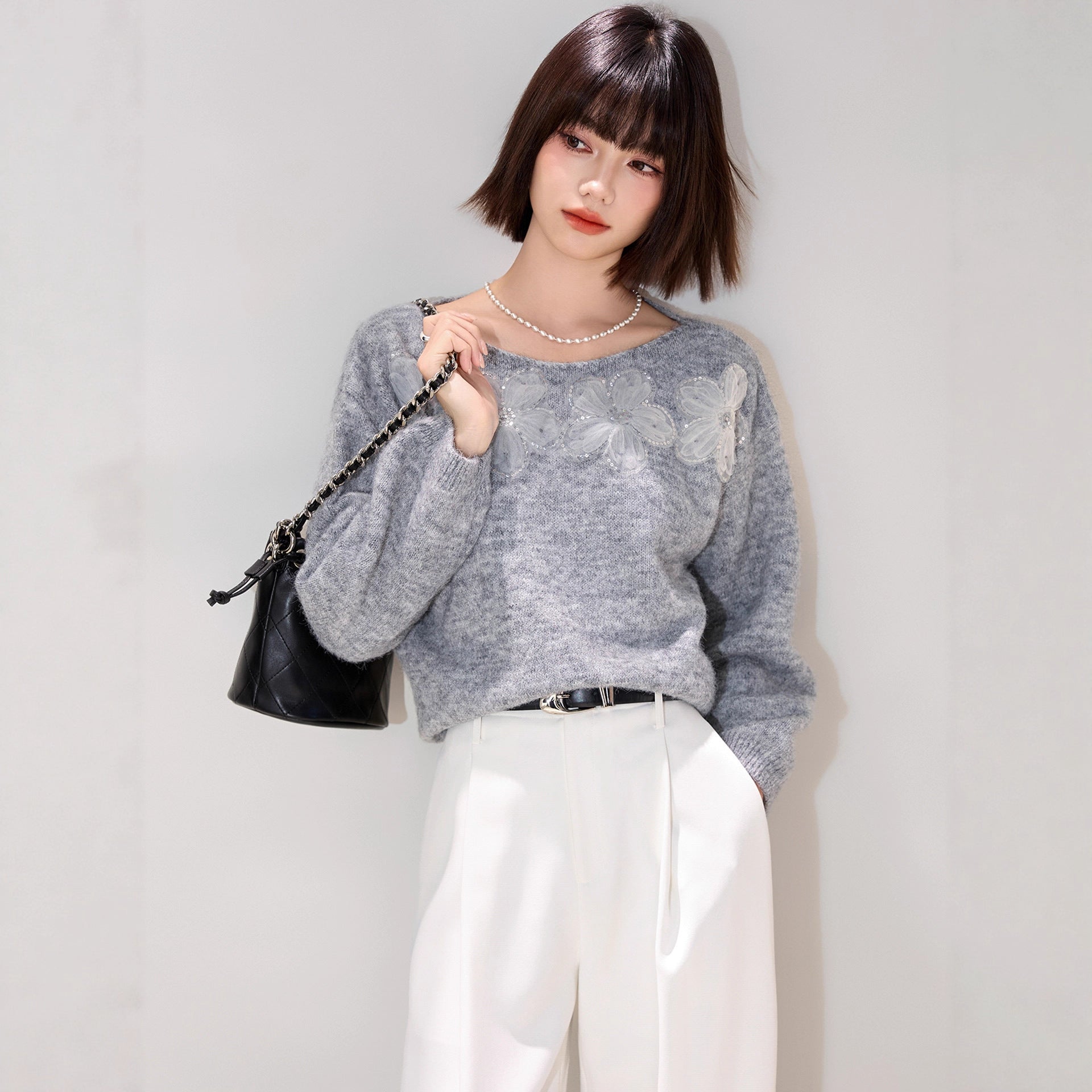 ELNOVÉ Léa Blumenmuster Pullover
