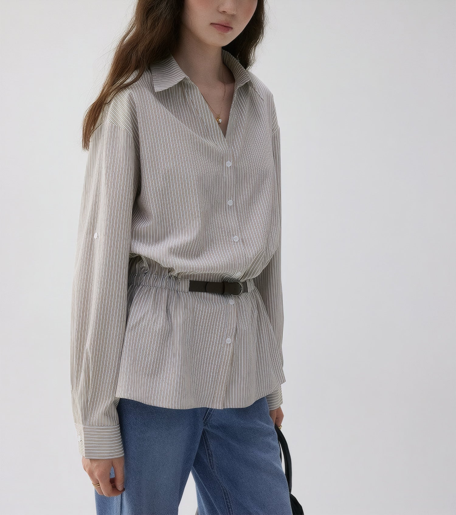 ELNOVÉ Pascale Striped Shirt