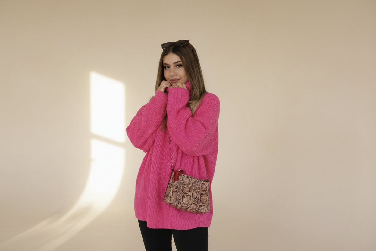 ELNOVÉ Knit Long Sleeve Sweater Dress