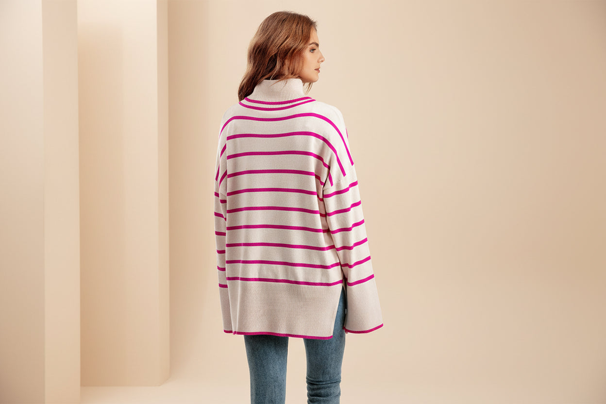 Striped Knit Pullover
