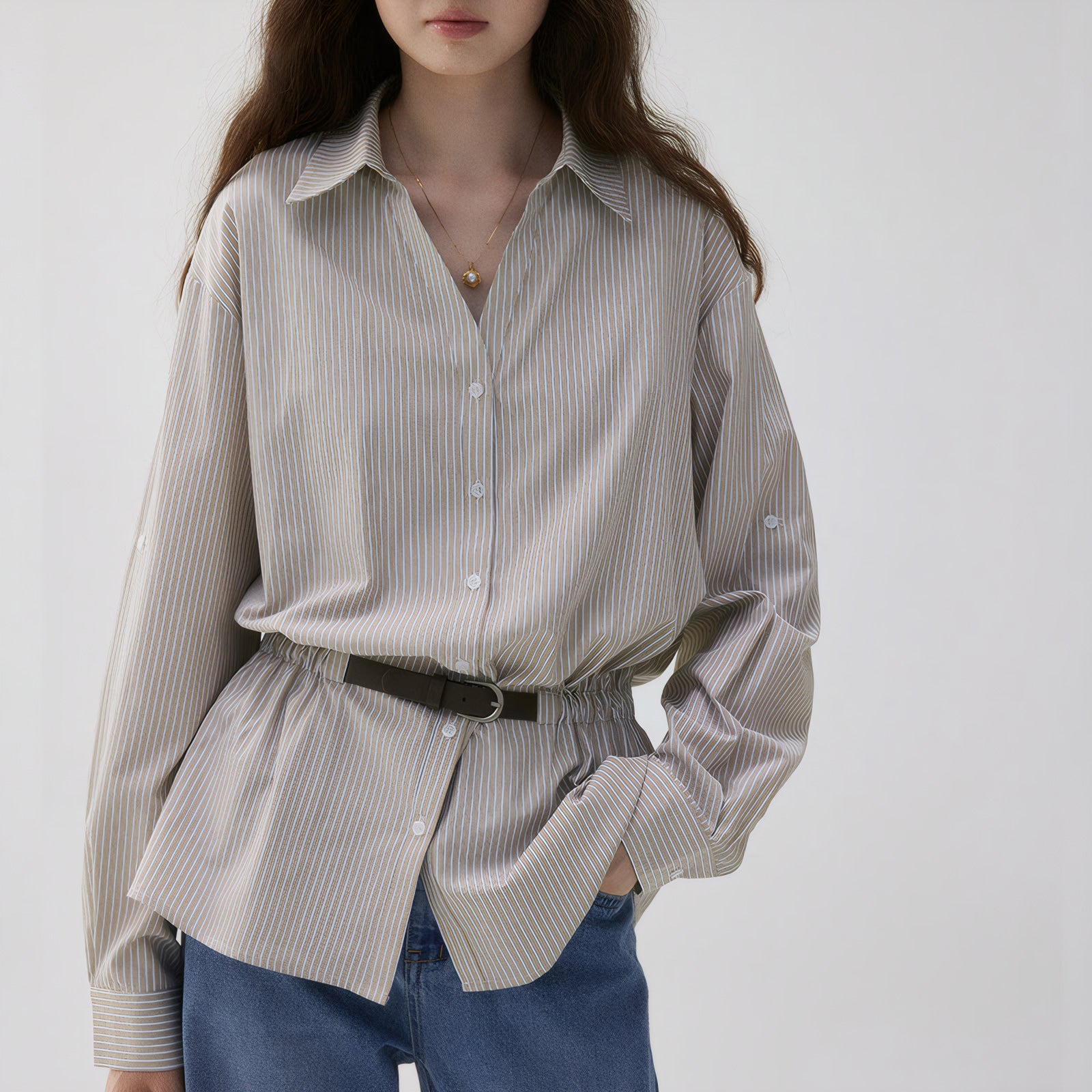 ELNOVÉ Pascale Striped Shirt