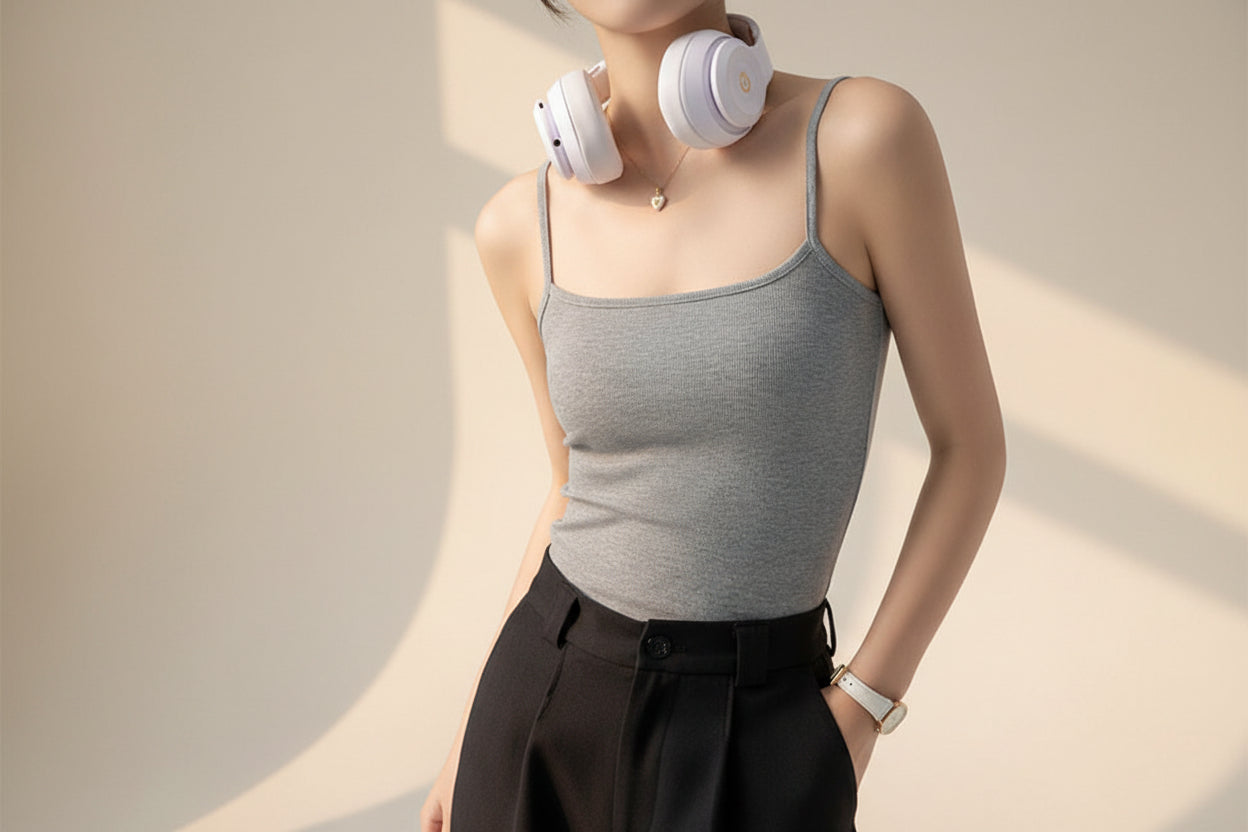 ELNOVÉ Ribbed Knit Layering Camisole