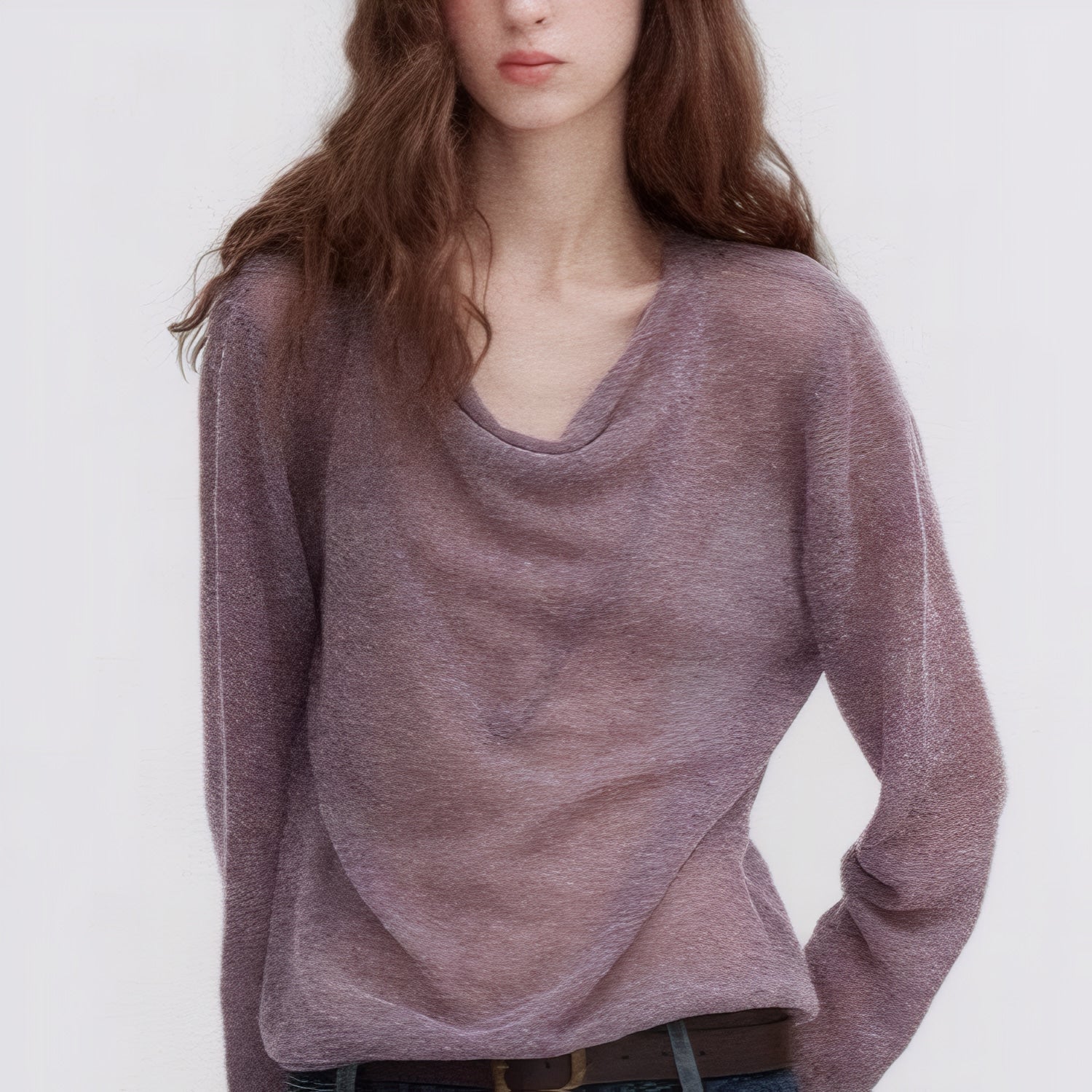 ELNOVÉ Mélanie Deep U-Neck Merino Sweater