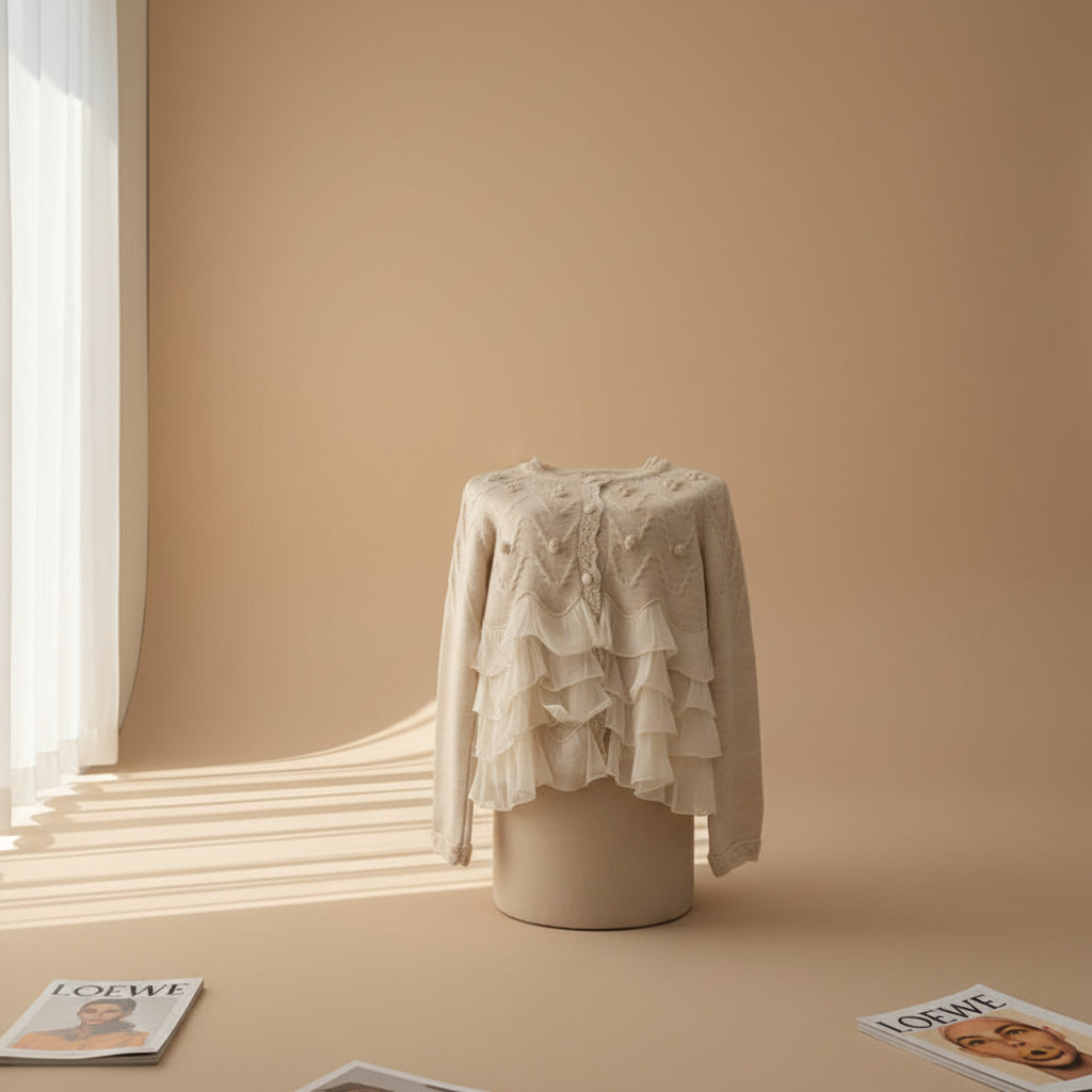 Mohair Knit Cardigan — View 4