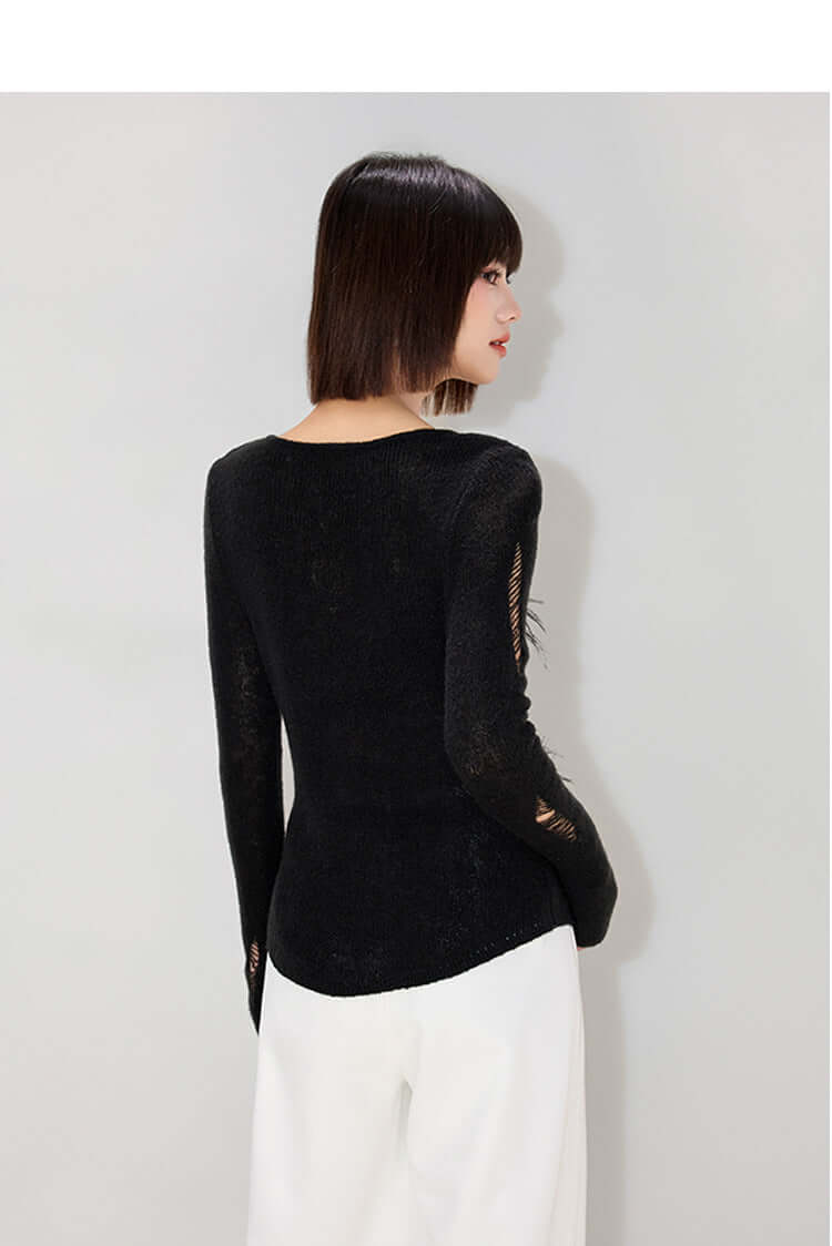 Émeline Openwork Knit Sweater