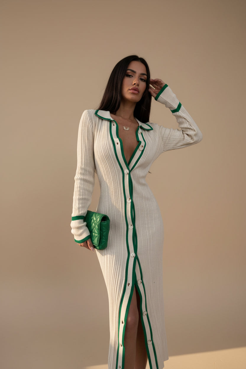 Long Knit Sweater Dress — Styling View