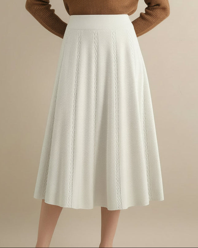 ELNOVÉ Knit A-Line Umbrella Skirt