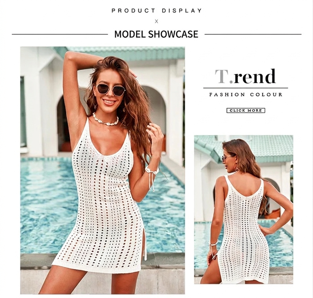 open-knit beach cover-up dress