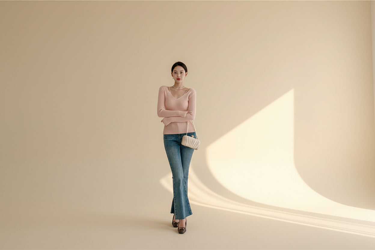 Off‑Shoulder Ribbed Knit Top — Detail View 5