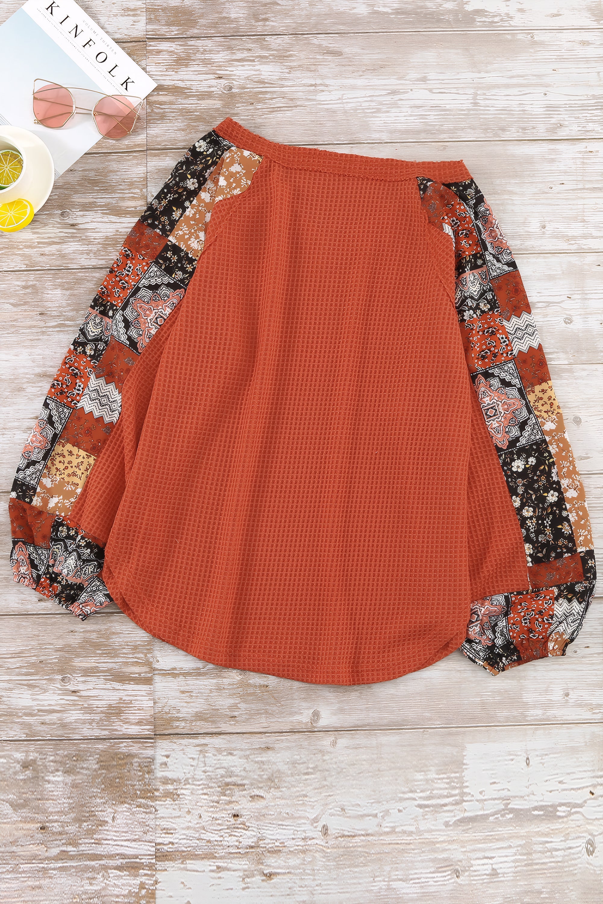 Pull maille thermique orange