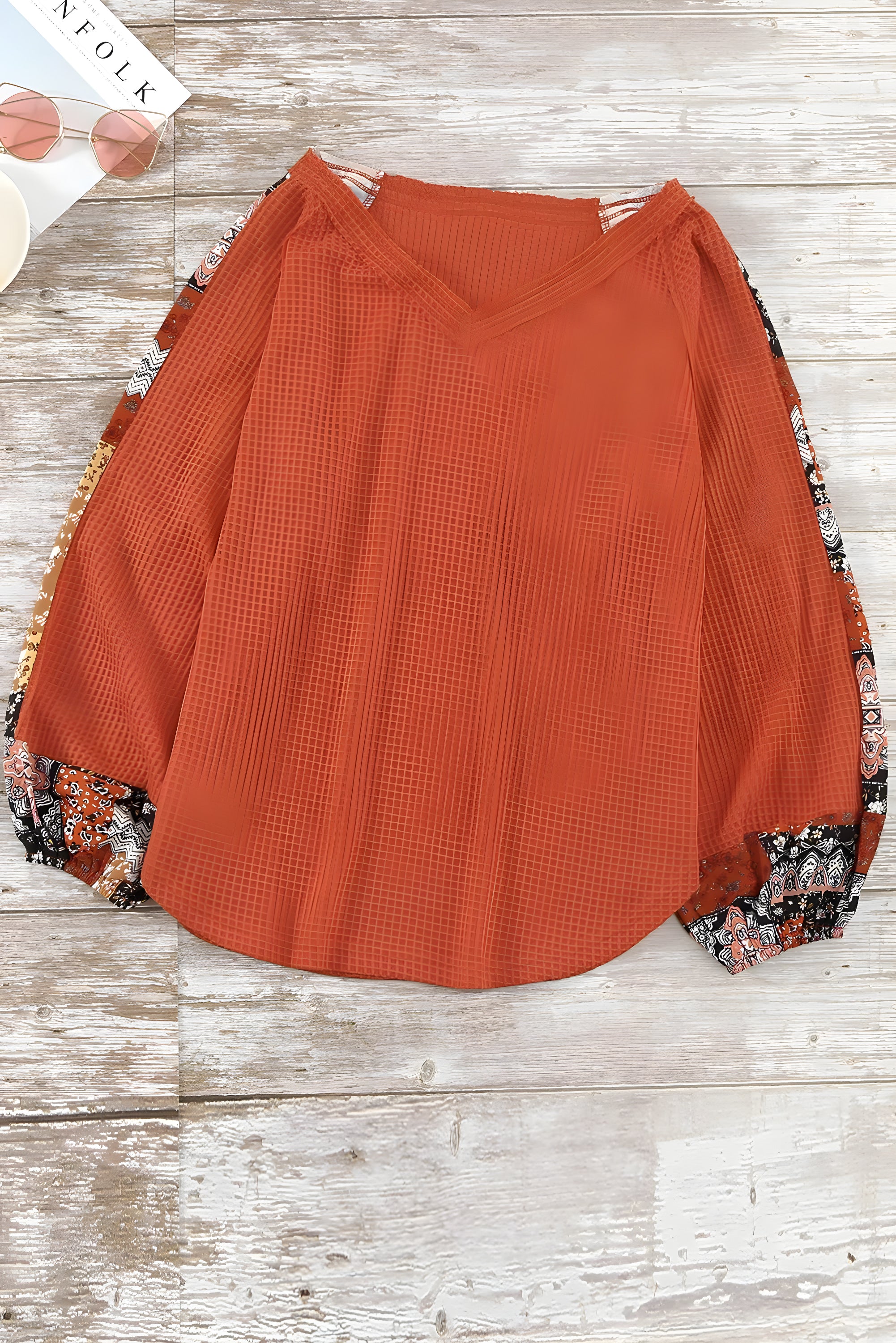 Pull maille thermique orange