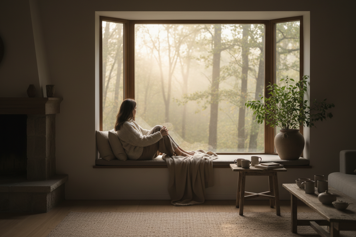 Cozy lifestyle by window