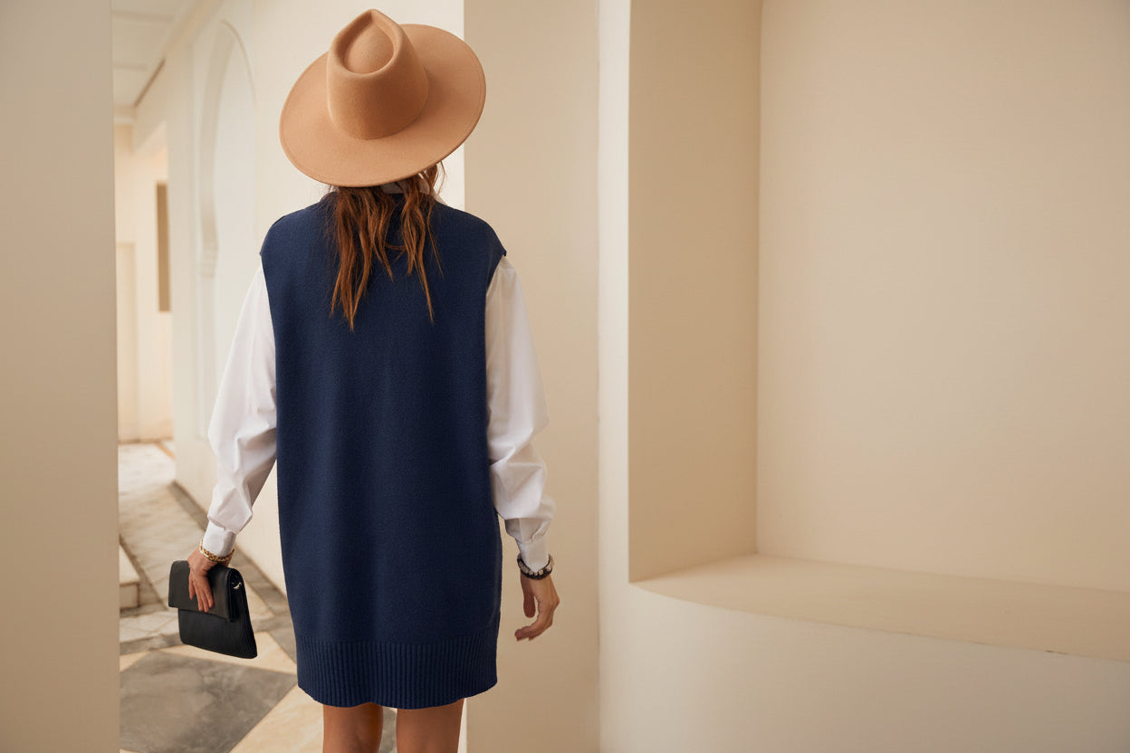 Cable Knit Sweater Vest