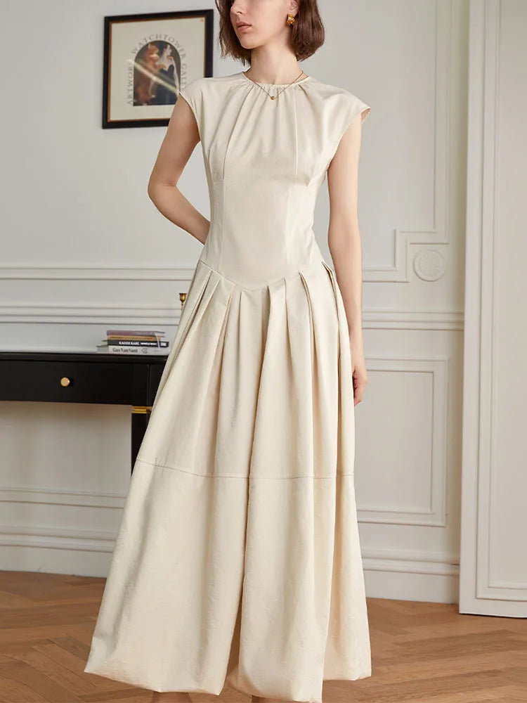 Mathilde pleated midi dress