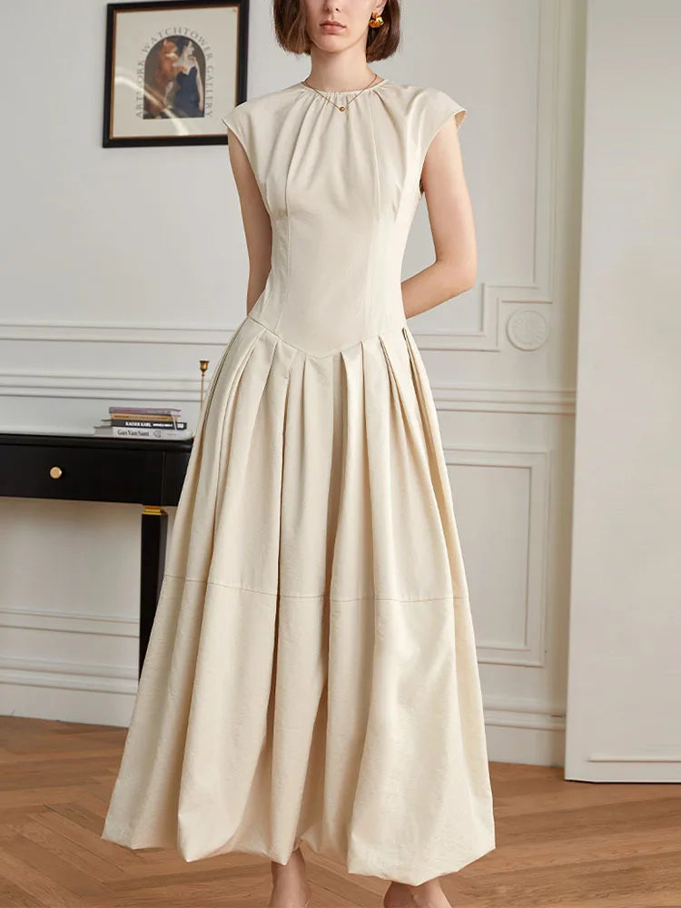 Mathilde pleated midi dress