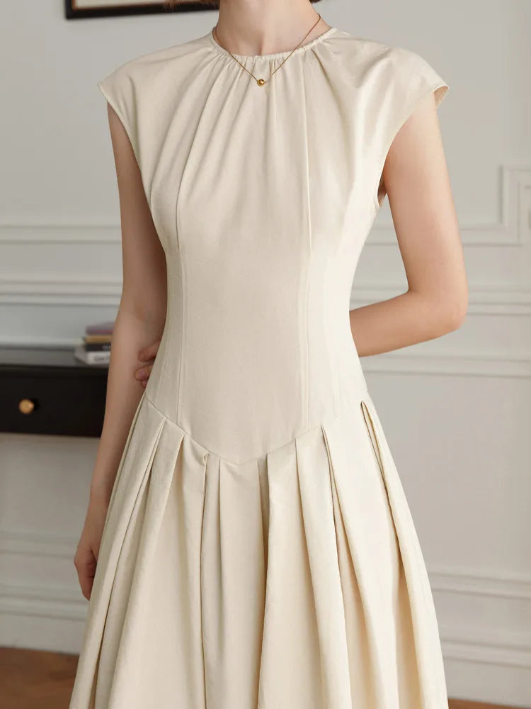 Mathilde pleated midi dress